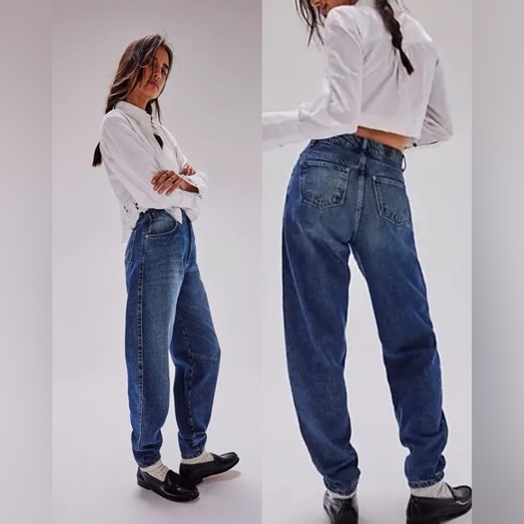 Free People We The Free | NWT! Augusta High Rise Slim Barrel Jean Size: 30 - Picture 1 of 8
